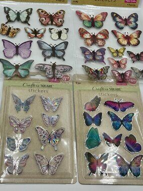 36 Pieces Pop-Up Butterfly Stickers, Arts & Crafts, Bundle